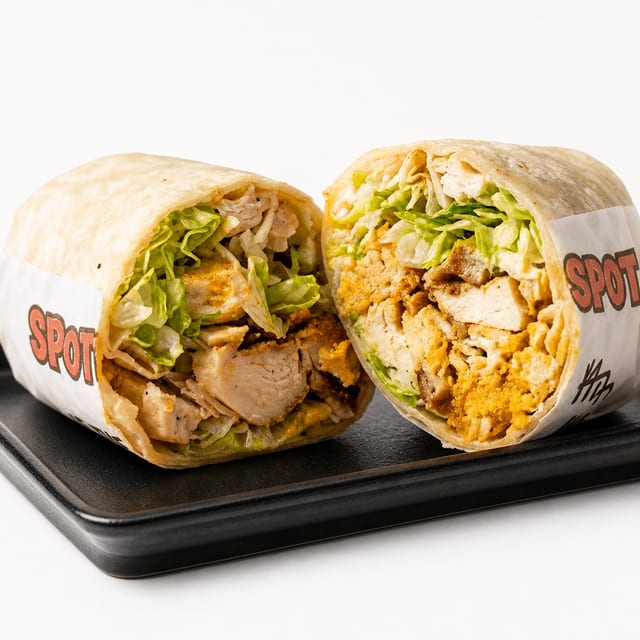Hot Honey Chix Caesar Wrap.