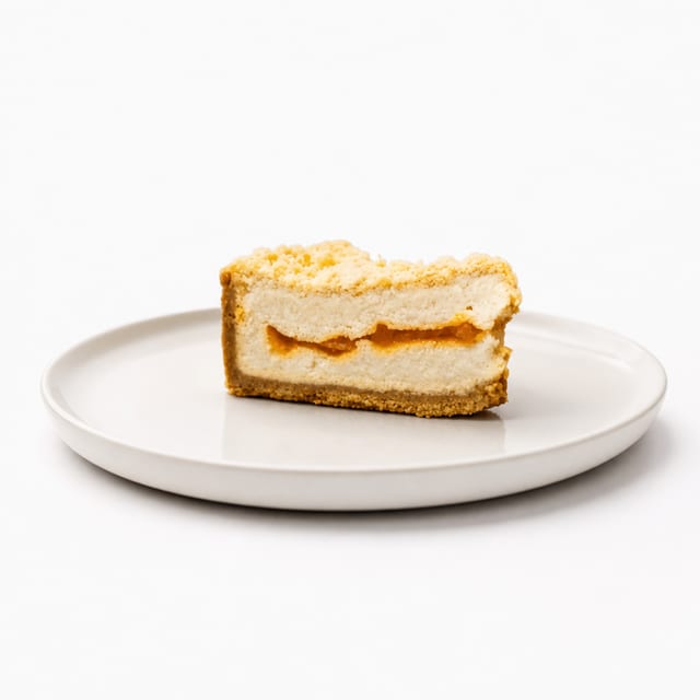 Hot Honey Peach Cheesecake.