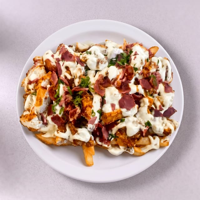 Bacon Ranch Loaded Chicken Fries.