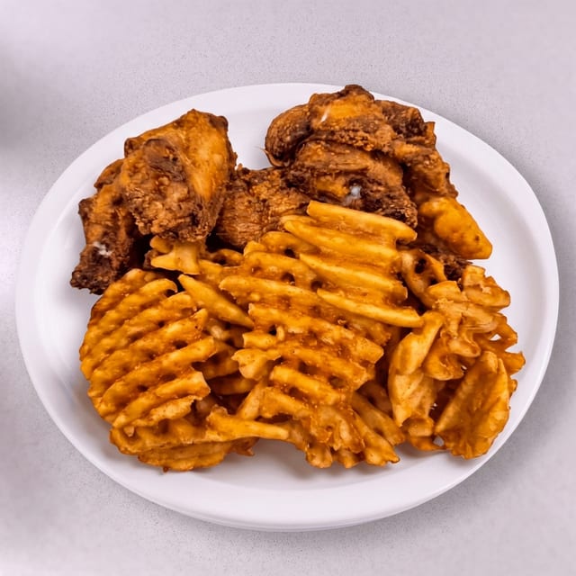 12 Piece Wings W. Fries.